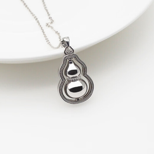 Fengze West platinum gourd pendant for women PT950 fashionable and versatile rotatable gourd pendant for girlfriend and bestie as a gift, about 10 grams (excluding chain) more money will be refunded, less money will be added