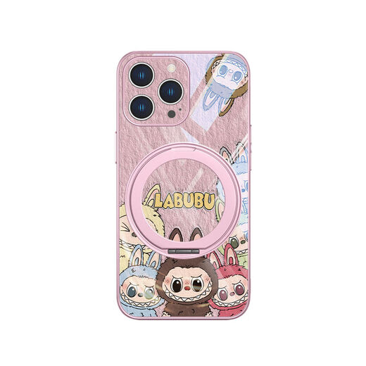 Huaqiangbei preferable labubu Apple Xiaomi Huawei mate70 magnetic phone protective case iPhone16 360 suction bracket labubu-ZBL15868H iPhone16