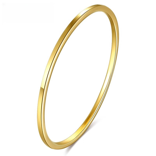 Xingu 18K gold ring for women, broken ice color gold plain ring, light luxury Valentine's Day gift for girlfriend and wife's birthday, car flower K yellow No. 9