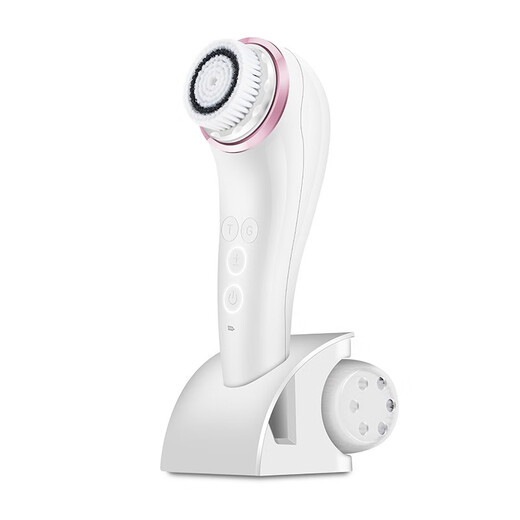 Reena sonic cleansing instrument for women, facial cleansing instrument for women, facial cleansing brush, facial cleansing artifact, facial cleansing instrument, facial cleansing instrument, ivory white, with 3 brush heads