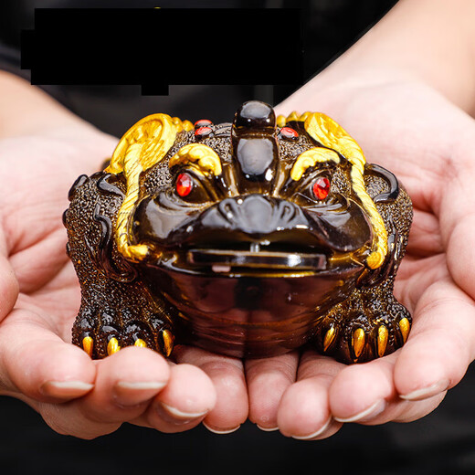 Yunhua tea pet ornaments can raise wealth, color-changing golden toad, tea set accessories, creative Kung Fu tea set, tea play Pixiu, color-changing tea pet, golden toad-gold