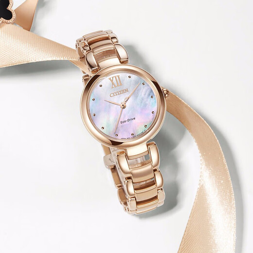 CITIZEN Eco-Drive Watch Small Bell Flower Fritillary Plate Diamond Women's Watch Fashion Casual Trendy Women's Watch Gift for Girlfriend EM0533-82Y Consultation Discount