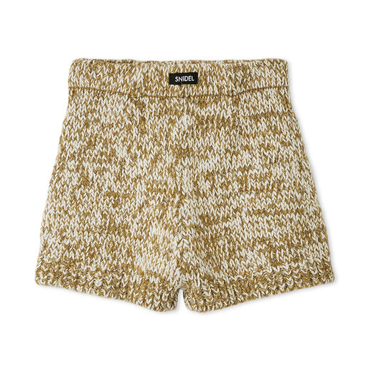 SNIDEL2025 new autumn and winter fashionable, simple and versatile high-waisted knitted shorts and casual pants SWNP254276 Ivory White One Size (F)