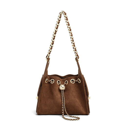 Viney new bag women's bag brand crossbody bag light luxury bucket bag birthday gift for girlfriend and wife coffee color high-end practical shoulder bag fashionable and versatile casual large capacity commuter armpit bag