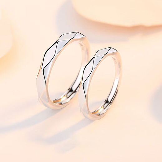Couple Rings Japanese and Korean Fashion Personality Student Diamond Pair Rings Men's and Women's Cold Style Birthday Gifts Multi-faceted Women's Styles