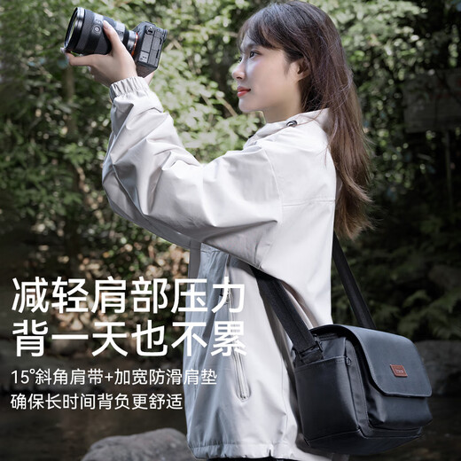 Green giant (llano) camera bag photography bag shoulder crossbody SLR bag retro casual mirrorless digital liner bag lens storage bag magnetic waterproof suitable for Canon, Sony, Nikon, Fuji and Ricoh