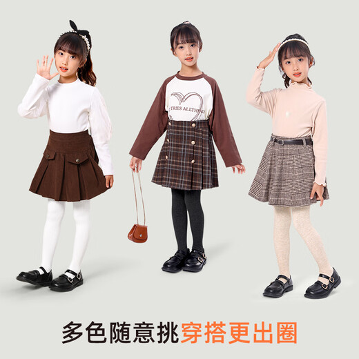 Barbie children's pantyhose autumn and winter velvet thickened warm gray girls' leggings winter long tube socks