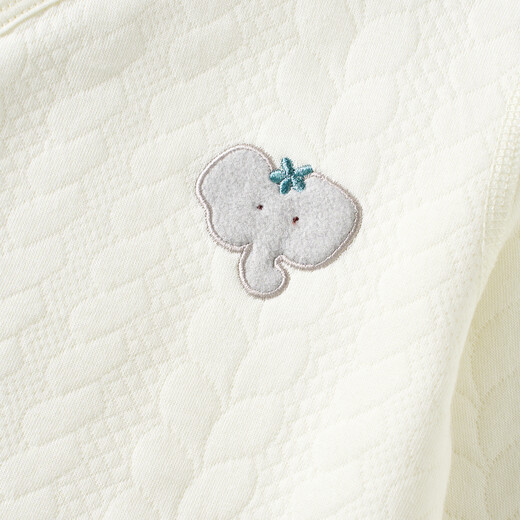 Tongtai (TONGTAI) baby jumpsuit autumn and winter pure cotton warm baby clothes newborn romper pajamas white 73cm