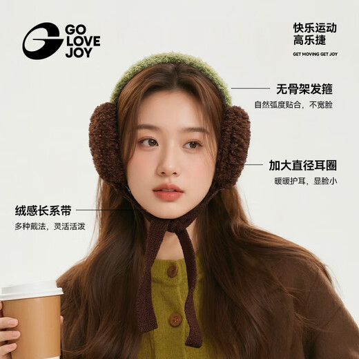 GOLOVEJOY耳罩冬女耳暖护防风防寒耳朵套毛绒保暖耳包耳捂子韩版耳帽 蓝灰【韩系简约/保暖防风】