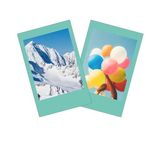 Fuji (FUJIFILM) instax instant camera 3-inch mini photo paper film roll 3-inch sky blue + photo album + storage box + refrigerator magnet official standard configuration