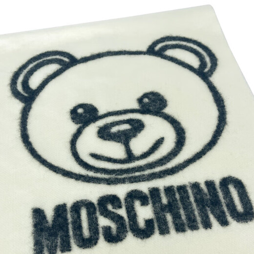 MOSCHINO scarf for women bear pattern scarf Christmas gift for girlfriend beige