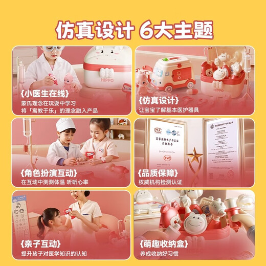 
Wanletu doctor toy children's stethoscope simulation house injection toy set for 3-6 years old boys and girls birthday gifts