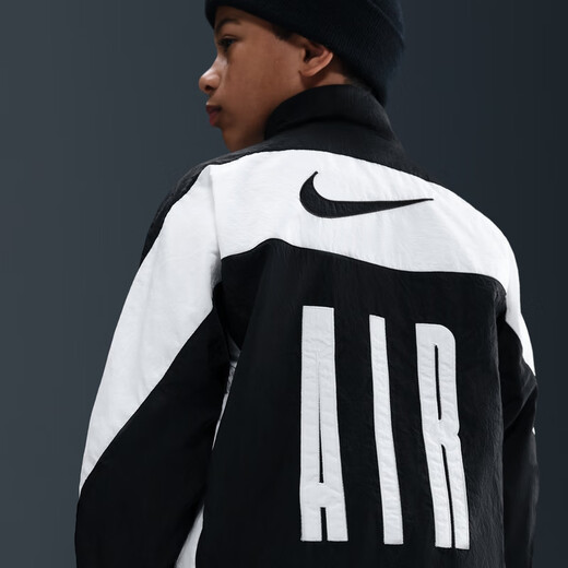 Nike (NIKE) big children's loose sports jacket for boys and girls woven lightweight stacked mesh jacket NIKE IH5968