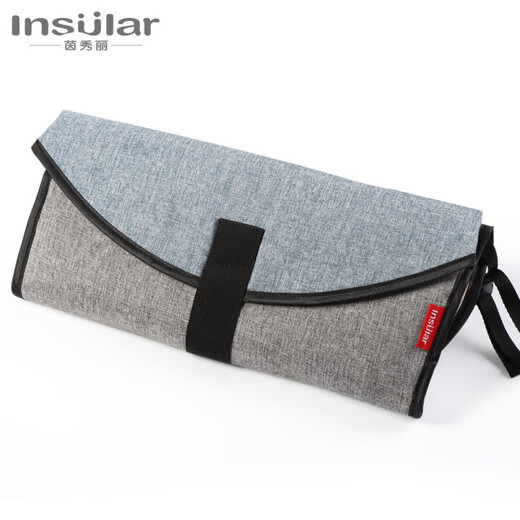 Insular new diaper pad, baby diaper pad, waterproof, washable, large baby diaper changing pad, portable diaper pad, urine bag, mica black, one size fits all