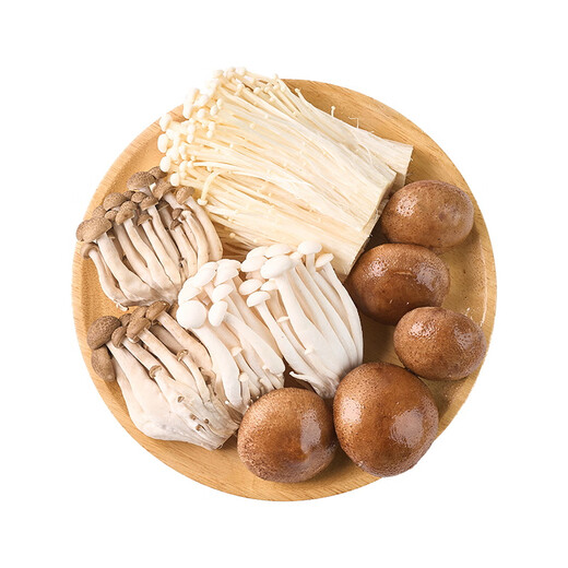 Hot Pot Mushroom Platter 400g (Shiitake Mushrooms + Enoki Mushrooms + White Jade Mushrooms + Crab Flavored Mushrooms)