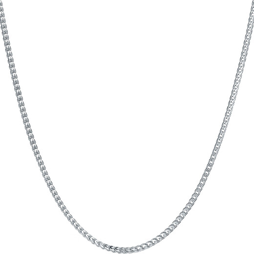 Saturday Fortune Fishbone Chain PT950 White Gold Platinum Necklace Thin Chain Girl Birthday Gift PT057308 About 2.98g 42cm