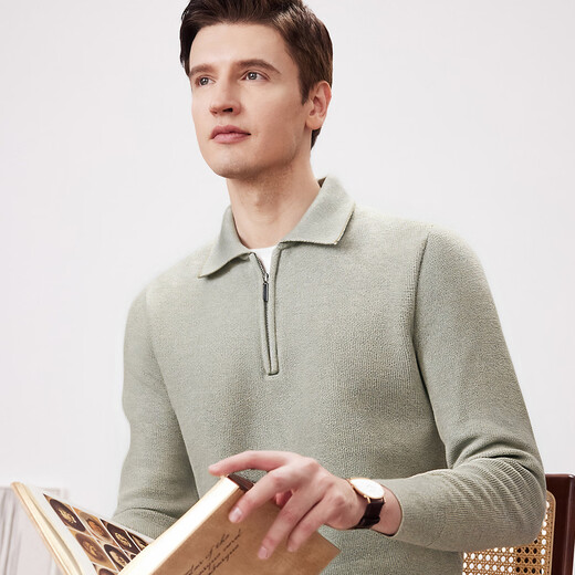 杉杉（FIRS）男士羊毛衫秋冬重磅加厚羊毛羊绒混纺纱线保暖柔软可机洗贴身毛衣