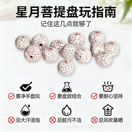 妍韵珠宝12-13mm海南星月菩提子手串文玩木把件佛念高抛圆珠男女士款手链