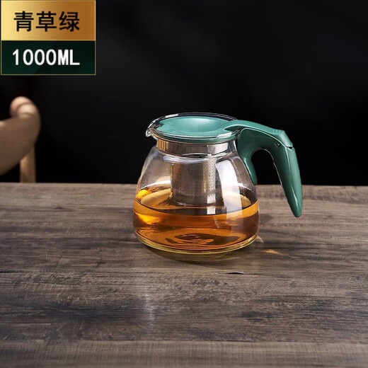 Tea bar machine, water dispenser, glass electric kettle, teapot, tea table, electric tea stove, thermal kettle, single pot with filter, high temperature resistant tea set, large capacity kettle, teapot, tea water separation, green half-handle style