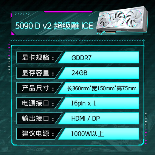 GIGABYTE 5090 D v2 graphics card Super Eagle ICE GeForce RTX 5090 D v2 AORUS MASTER ICE 24G DLSS4 registered four-year warranty