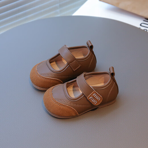 Tyranis Yangma recommends girls' small leather shoes 2025 spring and autumn new little girl princess shoes baby girl Velcro off-white 16_inner length 12cm