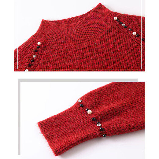 Robe de marque haut de gamme de luxe ehangy pour les femmes 2025 Nouvelle mi-haut à demi-manche en tricot, jupe décontractée à la mode APPRICOT Couleur S 80-95jin [Jin est égal à 0,5 kg]