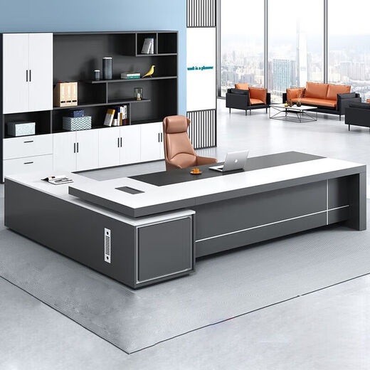 Boss table simple modern boss office desk and chair combination president executive desk manager office furniture desk 1.6 meters boss table with side cabinets