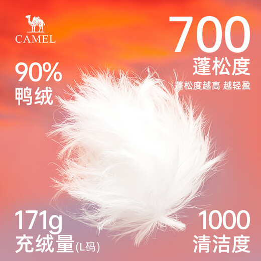 Camel Men's Down Jacket Men's Thickened Winter Hooded Waterproof Warm Couple Bread Jacket M33CR07131B