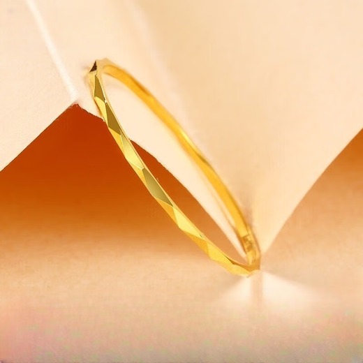 Xingu 18K gold ring for women, broken ice color gold plain ring, light luxury Valentine's Day gift for girlfriend and wife's birthday, car flower K yellow No. 9