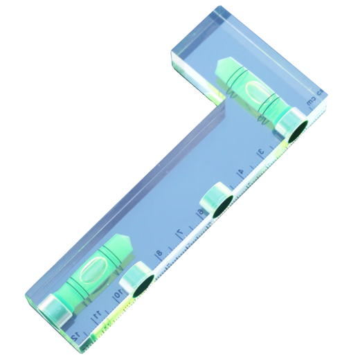 LDVEP fully transparent strong magnetic L-shaped spirit level 120mm green bubble