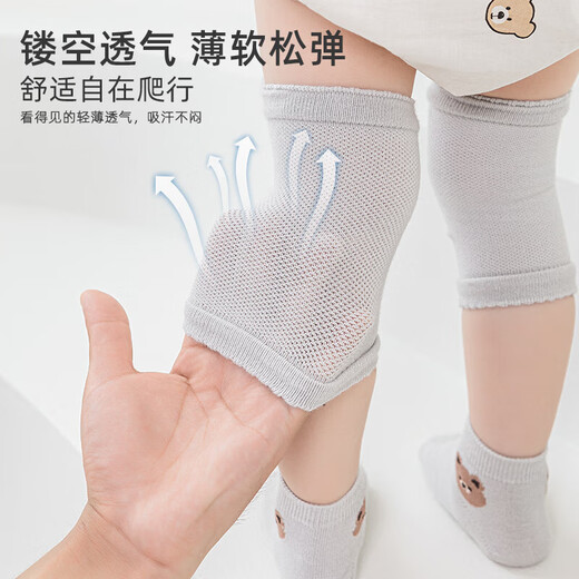 Crawling artifact Baby crawling artifact thin baby learning to walk knee pads non-slip toddler spring and autumn floor socks 2 pairs (green/light purple) 1-3 years old M size suitable for feet 12-14cm long