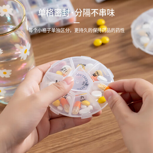 Sports and outdoor fishing supplies dispensing box, portable medicine reminder box, large-capacity medicine dispensing device, fishing gear box, 1 pack, square medicine box, no Specifications