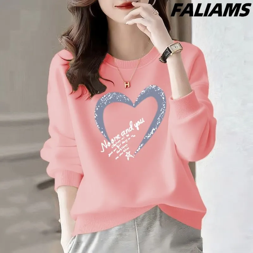 Sudadera mai Xueren para mujeres 2025 Autumn New Corea Version de manga larga Sudadera suelta de gran tamaño suelta y versátil Top de casual