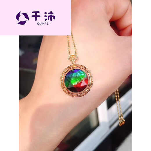 Qianpei high-end quality Canadian new crystal semi-precious stone 18 gold inlaid large picture Australian picture