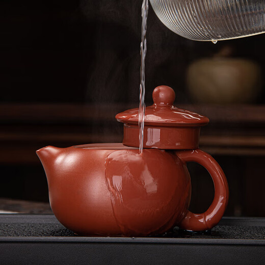 Yixing Zisha teapot pure handmade famous master Dahongpao Xishi teapot Kung Fu tea set household teapot Xiao Xishi teapot-180ml-high-quality single pot 180ml