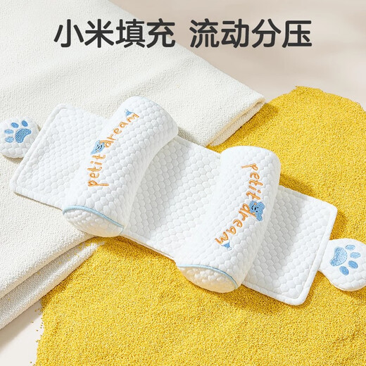 Licheers baby shaped pillow 0-6 months baby sleeping round head anti-eccentric millet pillow newborn shaped head pull-out pillow
