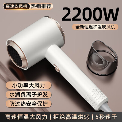 New high-speed silent negative ion hair dryer personal protective appliance strong wind hair dryer for hair salon, hotel and dormitory 311 high-speed motor gray 2200W