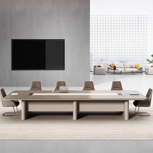 Large painted conference table, light luxury long table reception desk, simple modern negotiation table, simple conference room table and chairs 2.4m*1.2m conference table