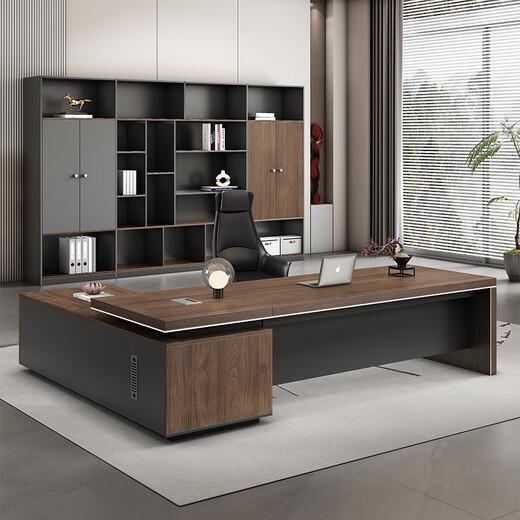 Semphia desk boss desk modern simple executive desk executive manager desk office desk and chair combination office furniture 1.8 meters boss desk long cabinet