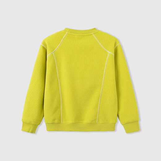 ASICS Children's 25 Years Loose Spliced Woven Sweatshirt Antistatic Soft, Comfortable, Lightweight and Warm 4015 Fluorescent Green 170