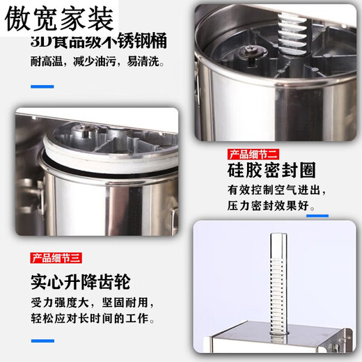 Mengyier Sausage Machine Commercial Stainless Steel Sausage Home Sausage Machine Manual Sausage Filling Machine Vertical Sausage Artifact 4L Desktop Clamp Type + Plastic Feeding Tube See Figure 3