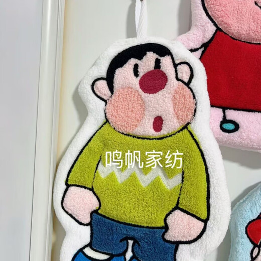 Pick-up cat cross-border piglet Peppa Pig cute cartoon water-absorbent quick-drying hand cloth thickened bathroom hand towel hanging type children's overalls dog