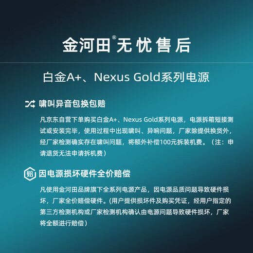 Golden field Nexus Gold 750W white ATX3.1 desktop computer power supply, gold dual certification/12V-2*6/Japanese main capacitor/stabilized 5070 graphics card/embossed cable