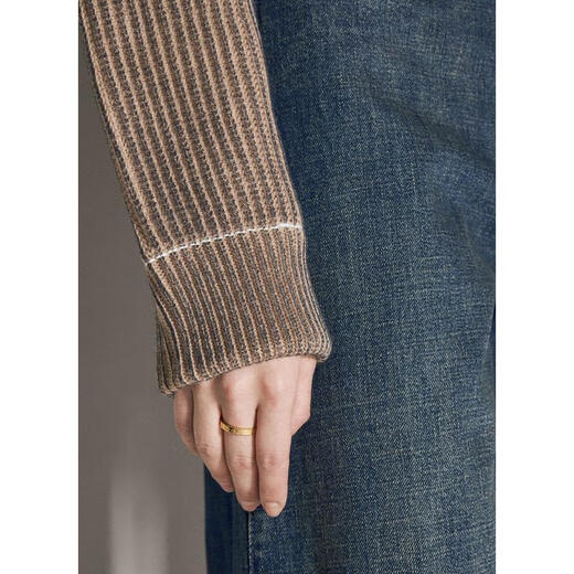 MM6 Maison Margiela women's ring, simple, fashionable and personalized, exquisite brass polishing, digital engraved signature number, yellow 3