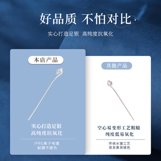 China Gold (CHINA GOLD) sterling silver hairpin for women 990 pure silver treasure hairpin Xiangyun hairpin ancient style Chinese birthday gift for girlfriend and wife today/next day delivery Xiangyun silver hairpin