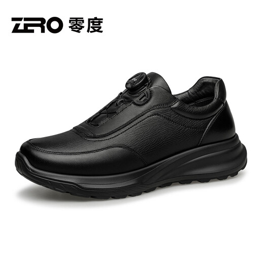 Zero Business Genuine Leather Fashionable Casual Men's Shoes 25 New Soft Bottom Cushioning Anti-Slip Comfortable Hiking Shoes Black 42