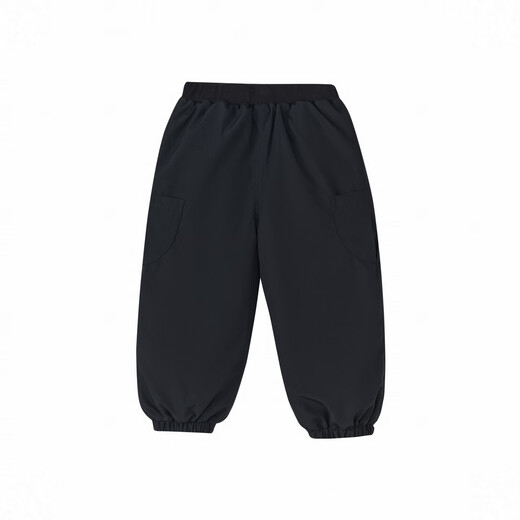 笛莎（DEESHA）童装女童羽绒裤2025冬季新款女孩户外保暖百搭长裤儿童滑雪裤 黑色 100