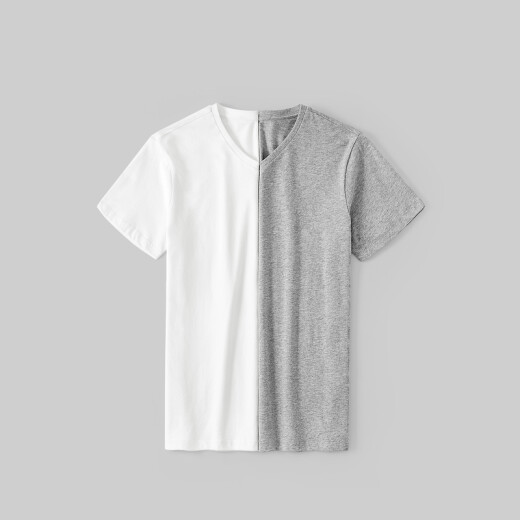 HLA Hailan House short-sleeved T-shirt men's classic V-neck stretch bottoming sweatshirt two-piece sweatshirt HUAAJ1R010A bleached/light gray (10) 175/100 (XL)cz