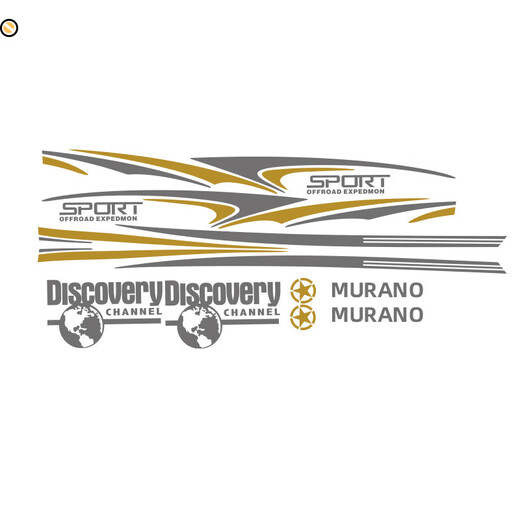 Yilu is suitable for you to use Nissan Loulan car body pull-up strip stickers Loulan car stickers modified body waistline pull-up stickers style 10 Asian gold + light gray left and right