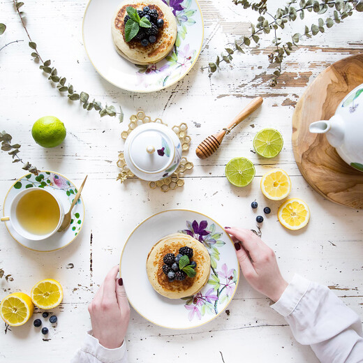 BERNARDAUD France BERNARDAUD Oriental Garden French imported tea set light luxury porcelain housewarming gift 24cm open vegetable bowl